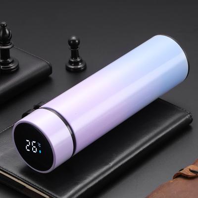 China 500ml PORTABLE Thermos&flask , Led Display Stainless Steel Tempered Vacuum Insulated Smart Water Bottle for sale