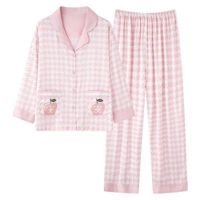 China Wholesale luxury two piece homerwear women's silk cardigan pajamas sets long sleeve designer QUICK DRY pajamas for sale