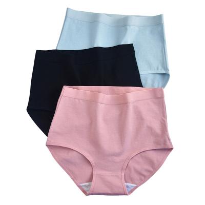 China Women High Waist Breathable Cotton Panties Seamless Briefs Plus Size Leak Proof Menstrual Panties for sale