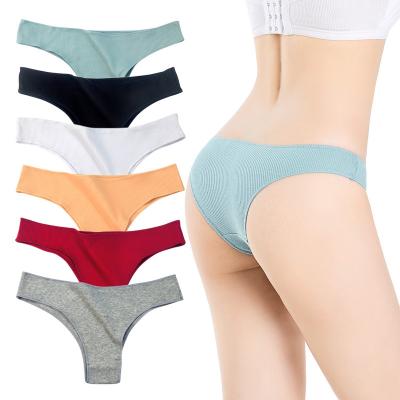 China High Quality Breathable Sheer Seamless Thong Women's Sexy Mature Color Girls Panties Brief Panties for sale