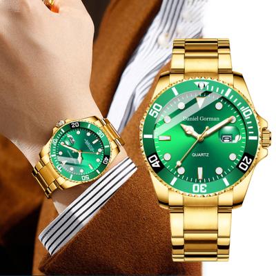 China Brand Full Luxury Luminous Calendar 3ATM Unisex Quartz Watches Luxury Mens Wrist Watches for sale