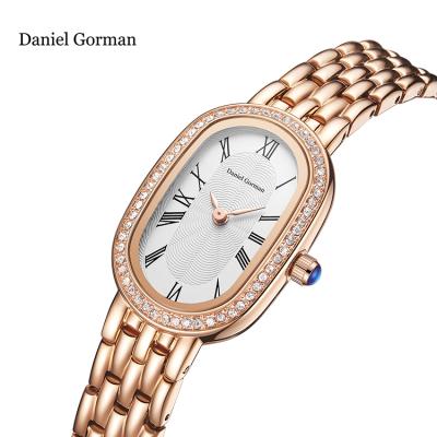 China Waterproof OEM Fashion Waterproof China Designer Watches Oval Dial Stainless Steel Woman Quartz Watch for sale