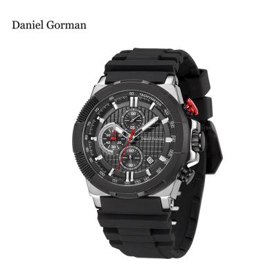 China High Quality Multifunctional Silicon Strap Watch Men's Chronoscope Chronograph Quartz Watches for sale