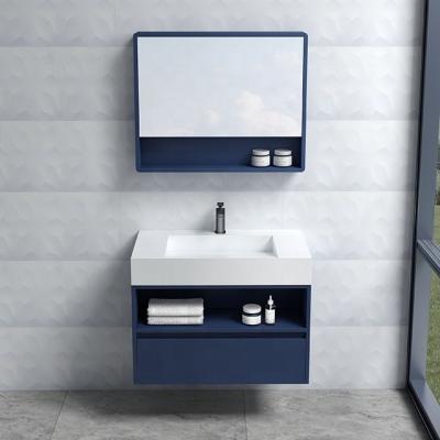 China Environmental Friendly Luxury Bathroom Vanity Stainless Steel Single Cabinet With Stone Basin for sale