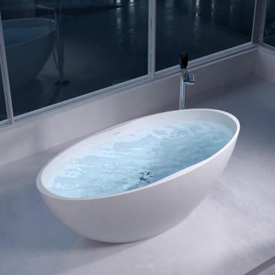 China Freestanding Elegant European Marble Solid Surface Poly Freestanding Bathtub TC-S96 for sale