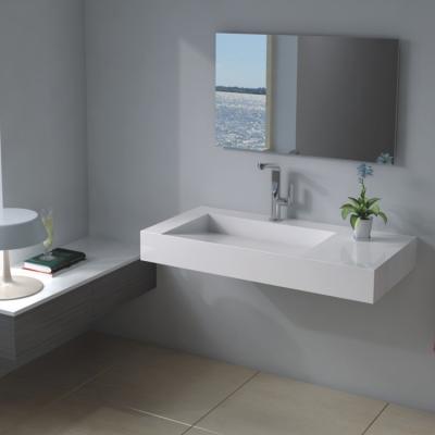 China Wall Hung Topbath Hot Selling Poly Stone Wall Hung Basin PW12-A for sale