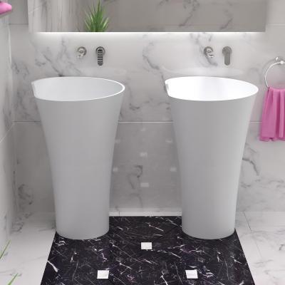 China Newest Design Durable Stone Wash Basin , Custom Solid Outdoor Bathroom Freestanding Wash Basin PW01 for sale