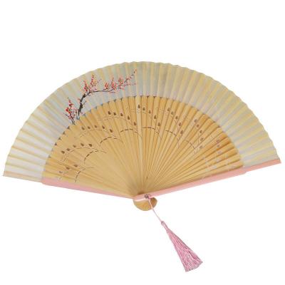 China China Wholesale Chinese Wind Female Silk Hand Painted Classical Silk Fan Folding Chinese Fan for sale