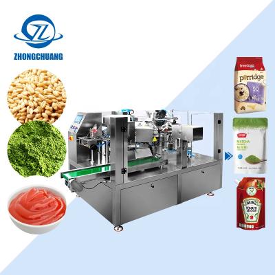 China Food Wheat Flour Chilli Sprinkles Automatic Spices Packing Curry Sachet Doypack Packing Machine Ketchup for sale