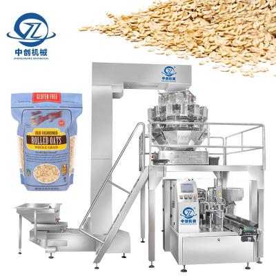 China Automatic Packing Line Food Packing Slice Cheese Granule Breakfast Oat Grain Premade Pocket Automatic Weighing Packing Packing Machine for sale