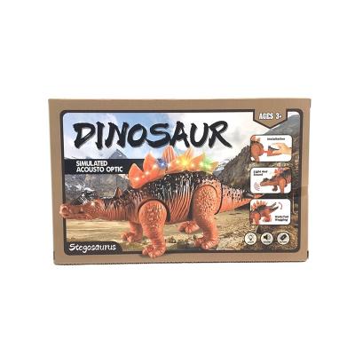 China music & 2022 New Electric Lights Simulation Stegosaurus Toy For Children Park World Jurassic Toys Electric Dinosaur Toy for sale