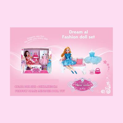 China DIY TOY Fashion doll bedroom beauty doll soft play set plastic girls doll for sale for sale