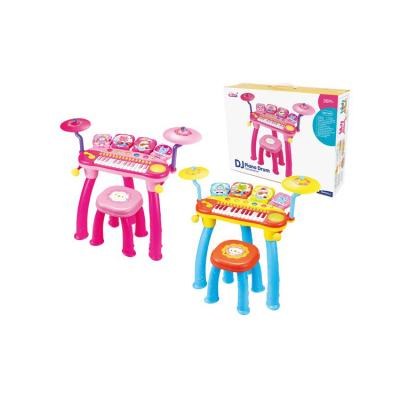 China Wholesale Musical Instruments Toy Plastic Musical Piano Keyboard Children Musical Instrument with Drum Toys for sale