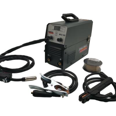 China Gasless 3 in 1 work gasless MIG welding machine MIG 160 igbt welder for steel welding for sale