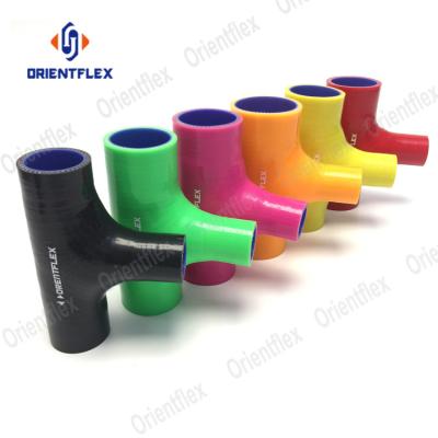 China Silicone + Polyester / Aramid / Fiberglass Silicone Hose t Piece 30mm 32mm 34mm Hose 51mm 60mm For Cars for sale