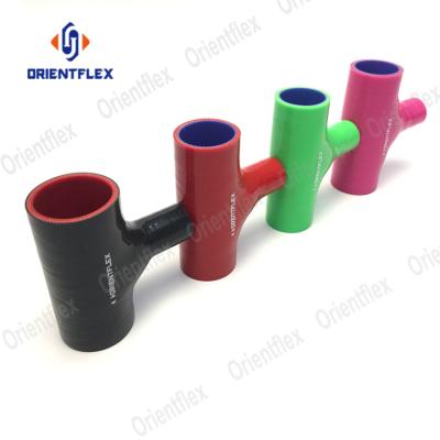 China Silicone + Polyester / Aramid / Fiberglass 1.5 Inch 2.25 Inch 2.5inch Blue Auto Silicone T Hose Pipes for sale