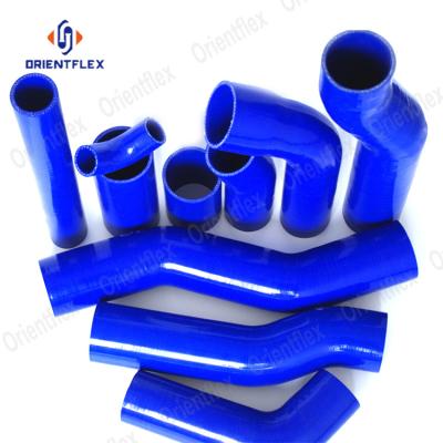 China Silicone+Polyester/Aramid/Fiberglass OEM 5320-1303026 Kamaz Blue Orange Auto Silicone Rubber Intercooler Hose For Russian Truck for sale