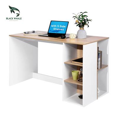 China Storage Schreibtisch Scrivania Modern Office Executive Escritorio Home Study Tables Stand Office Furniture Computer Desk With Shelf for sale