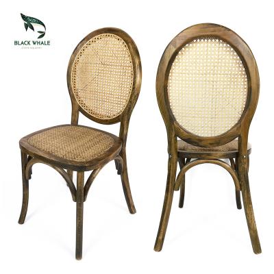 China Stackable Wood Cane Rattan Dining Room Antique Hotel Restaurant Dinner Sillas De Comedor Cafeteria Traditional Cafe Banquet Suppliers Chairs for sale