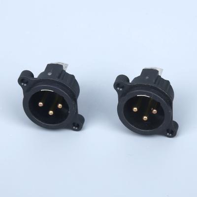 China audio & XLR Jack Connector Audio Video Right Angle 3 Pin XLR Chassis Mount Socket Video Connector for sale