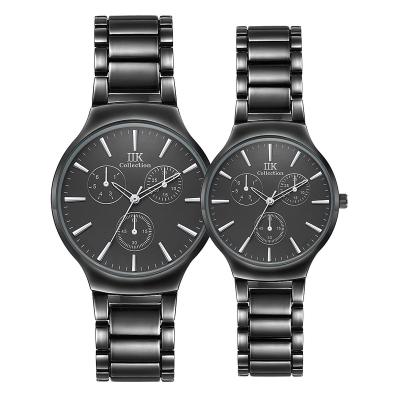 China Water Resistant Design Classic Black Chinese Quartz Couple Wrist Watch Women Watches for sale