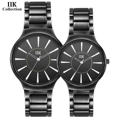 China Brand Wristwatches Thin Minimalist Clean Day/Date Quartz Movt IIK 30Atm Waterproof Unisex Watches For Couples for sale