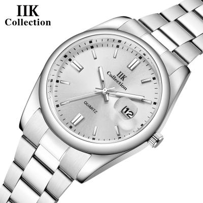 China Top Luxury Relogio Masculino Date IIK Gb980 Silver Strap Relojes Hombre Day / Men Steel Analog Watches IIK Factory for sale