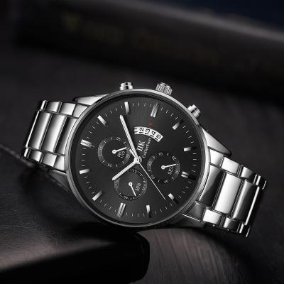 China OEM Logo Custom Black Waterproof Day/Date Label 30 Meters Saat Luxury Men Wrist Watch OEM Quartz Analog Wrist Watch Wholesale For Men for sale