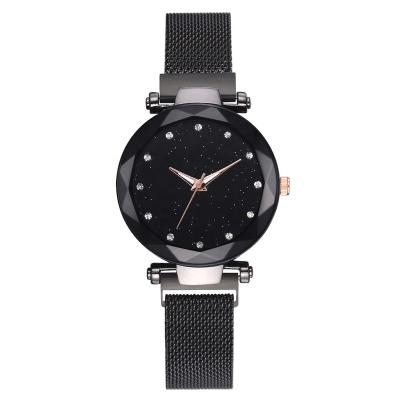 China Luxury Starry Mesh Magnet Strap Shinning Quartz Women Fashion Sky Water Resistant Ladies Watch for sale