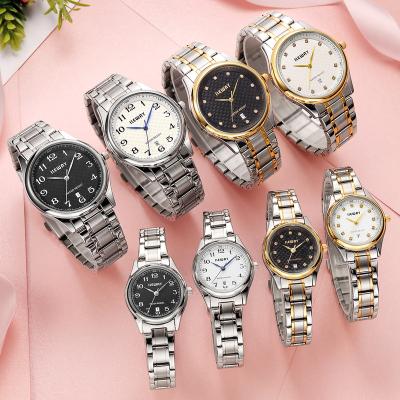 China Famous calendar quartz number day/date ILEWAY 6502 fashion brand stainless steel couples waterproof ladies watch for sale