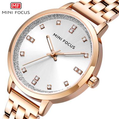 China Royal MINI Chronograph FOCUS 0047L Ladies Watch Quartz Watch Top Brand Luxury Full Steel Strap Watch for sale