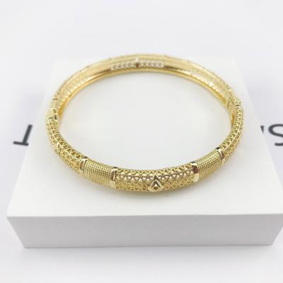 China FASHIONABLE Gold Plated Indian Bangle Bracelet 18K Dubai Gold Jewelry Women Wedding Gifts TSA-018 for sale