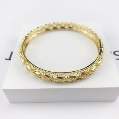 China FASHIONABLE Gold Plated Indian Bangle Bracelet 18K Dubai Gold Jewelry Women Wedding Gifts TSA-020 for sale