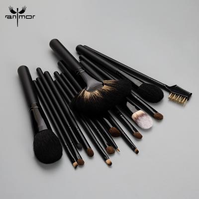 China Professional Natural Facial Private Label Eyeshadow Private Label Cutting Powder Face Hair 16Pcs Wooden Makeup Brush Set for sale