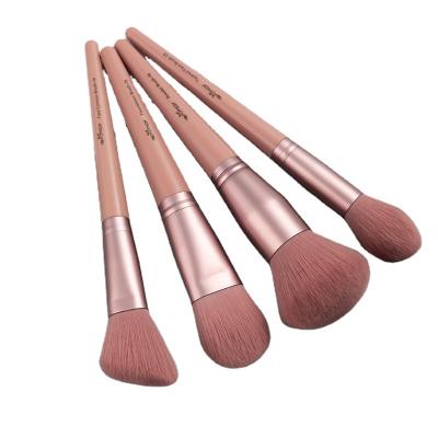 China Angular Blush 4Pcs Makeup Brushes Powder Base Facial Contour Make Up Brush Set for sale