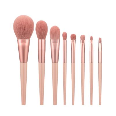 China Angular Blush 8Pcs Professional Make Up Brush Set Logo Cosmetic Makeup Brushes Custom Made for sale