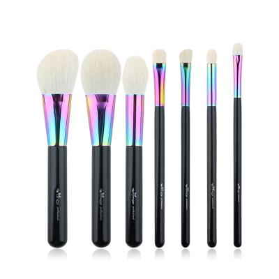 China Powder Brush Professional Goat Hair Makeup Brush Set With Wooden Handle Copper Ferrule for sale