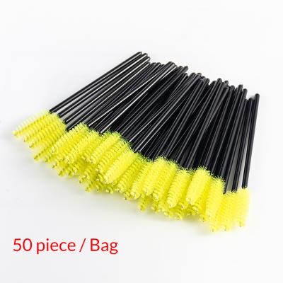 China 50Pcs Portable Eyelash Eyebrow Mascara Makeup Brush Set for sale