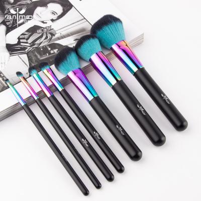 China 7PCS Black Face Base Eyeshadow Professional Make Up Brush Cosmetic Makeup Brush Set for sale