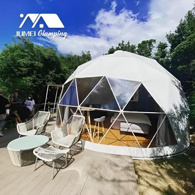 China Extended type 2022 new round dome tent outdoor camping accommodation round tent with built-in bathroom for sale