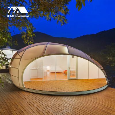 China Extended type 7.5m unique appearance luxury hotel dew waterdrop tent for sale