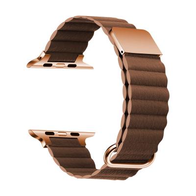 China New Cortexes For Apple Loopback Smartwatch Magnetic Watch Strap Reverse Watch8/7/Se/6/5/4321 Buckle Leather Accessory for sale