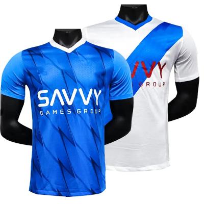 China Sets Sets wholesale white color soccer uniforms cheap sports t shirt custom #10 football jerseys sublimated player version soccer jersey for sale