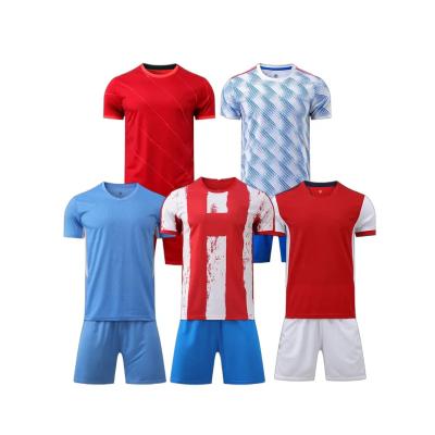 China Sets Sets Sublimation Soccer Shirt High quality soccer jersey made of 100% polyester material for sale