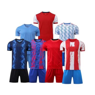 China Sets Sets 21/22 Top thailand quality soccer jersey 2021 2022 football shirt Men + Kids kit uniforms for sale