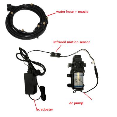 China Industrial DC Mini Diaphragm High Pressure Water Pump Mist Pump System Kit Cooling Utilities Disinfection Sanitize With Infrared Motion Sensor for sale