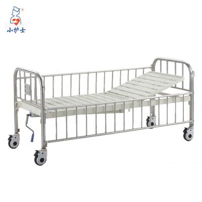 China B-35 Stalnless Steel Manual Children Bed Children's Metal Hospital Patient Bed for sale