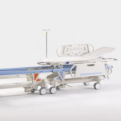 China Luxurious E-4 Metal Patient Transfer Medical Manual Connecting Transfer Stretcher For Operating Room for sale