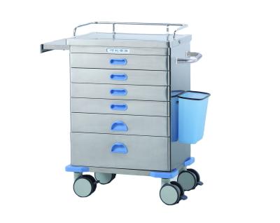 China F2 luxury metal trolley for anesthesia, medical trolley emergency medicine anesthesia accident trolley price for hospital use for sale