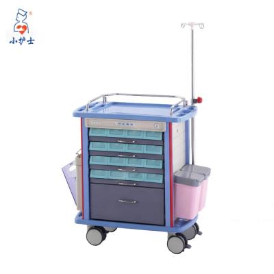 China F-45 Metal Medicine Trolley, China New Design Hospital Medical Emergency Crash Emergency Trolley Medicine Trolley Price for sale